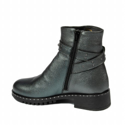 Botines mujer 3338 gris nacarado