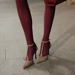 Zapatos elegantes de mujer 1323 arena de terciopelo lifestyle