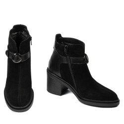 Botines de mujer 3400 bufo negro combinado
