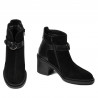 Botines de mujer 3400 bufo negro combinado