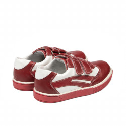 Zapatos para niños pequeños 16-1c rojo+blanco