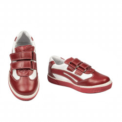 Zapatos para niños pequeños 16-1c rojo+blanco