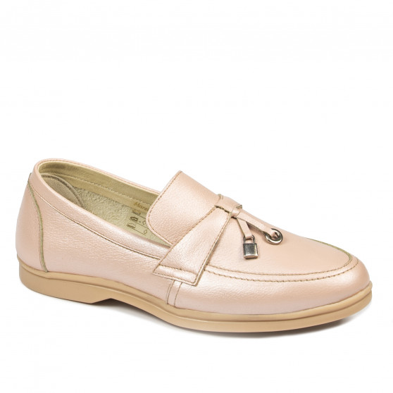 Mocasines de mujer 6054 polvo nacarado