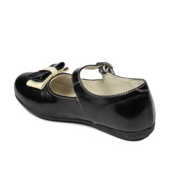 Zapatos para niños pequeños 51c charol negro+beige