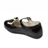 Zapatos para niños pequeños 51c charol negro+beige
