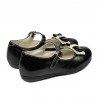 Zapatos para niños pequeños 51c charol negro+beige