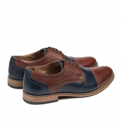 Zapatos elegantes para hombre 880 marrón+índigo