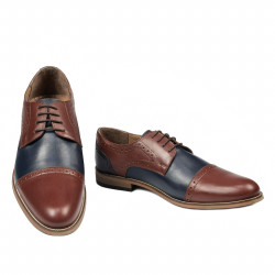 Zapatos elegantes para hombre 880 marrón+índigo