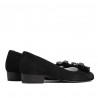Zapatos elegantes/casuales para mujer 1290 negro ante