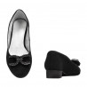 Zapatos elegantes/casuales para mujer 1290 negro ante
