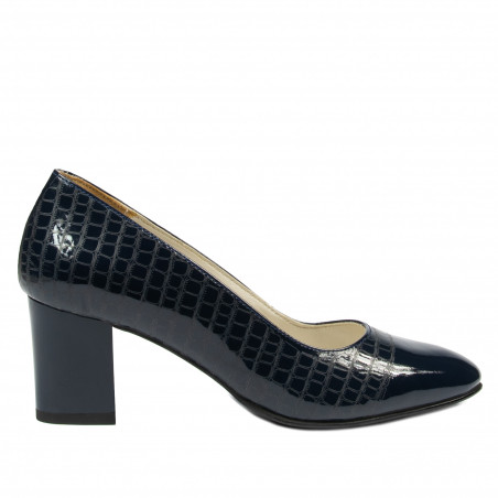 Zapatos elegantes de mujer 1268 charol índigo