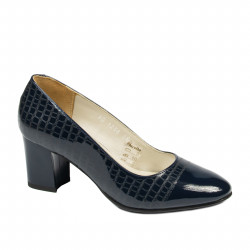 Zapatos elegantes de mujer 1268 charol índigo