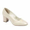 Zapatos elegantes de mujer 1268 charol marfil