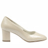 Zapatos elegantes de mujer 1268 charol marfil