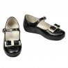 Zapatos para niños pequeños 51c charol negro+beige