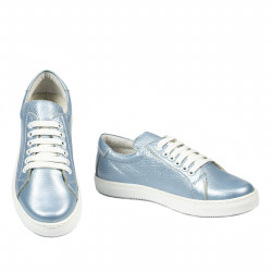 Zapatillas deportivas mujer 695 azul perla