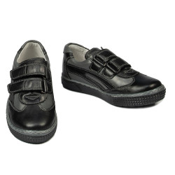 Zapatos para niños pequeños 16c negro+gris