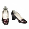 Zapatos elegantes de mujer 1268 charol burdeos
