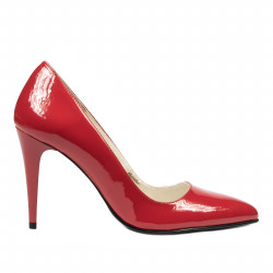 Zapatos elegantes de mujer 1246 charol rojo