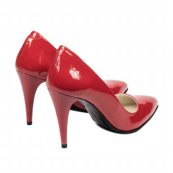 Zapatos elegantes de mujer 1246 charol rojo