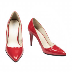 Zapatos elegantes de mujer 1246 charol rojo