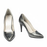 Zapatos elegantes de mujer 1246 gris metalizado