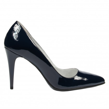 Zapatos elegantes de mujer 1246 charol índigo