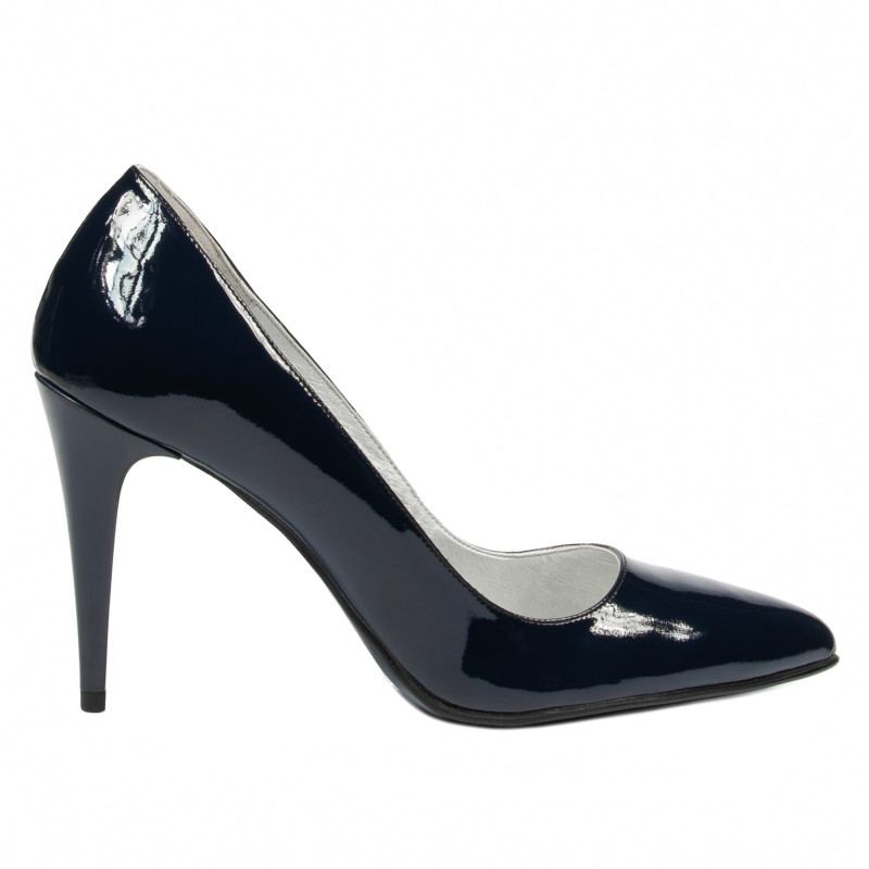 Zapatos elegantes de mujer 1246 charol índigo