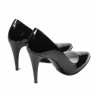 Zapatos elegantes de mujer 1246 charol negro