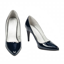 Zapatos elegantes de mujer 1246 charol índigo