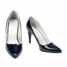 Zapatos elegantes de mujer 1246 charol índigo