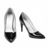 Zapatos elegantes de mujer 1246 charol negro