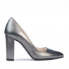 Zapatos elegantes de mujer 1261 gris metalizado