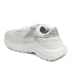 Zapatillas deportivas mujer 6015 blanco nácar combinado