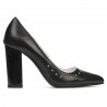 Zapatos elegantes de mujer 1275 negro satinado