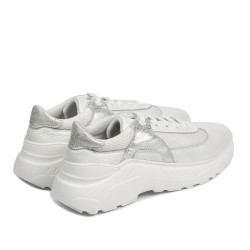 Zapatillas deportivas mujer 6015 blanco nácar combinado