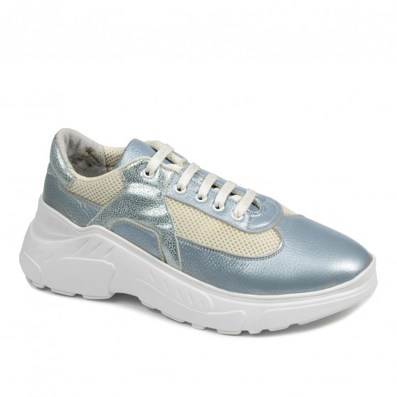 Zapatillas deportivas mujer 6015 azul nácar combinado