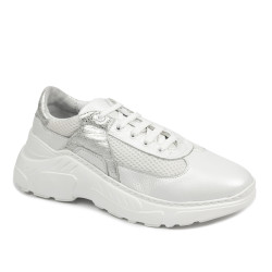 Zapatillas deportivas mujer 6015 blanco nácar combinado