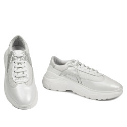 Zapatillas deportivas mujer 6015 blanco nácar combinado