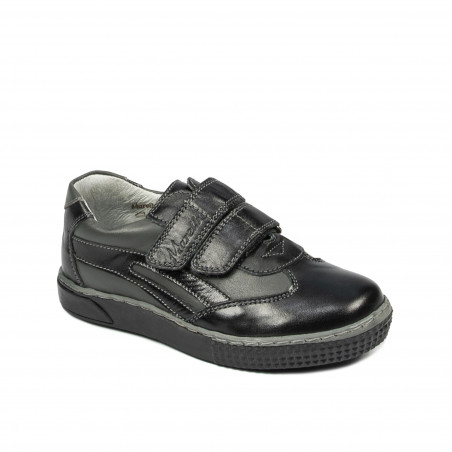 Zapatos para niños pequeños 16-2c negro+gris