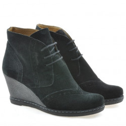 Botines mujer 3230-1 negro ante