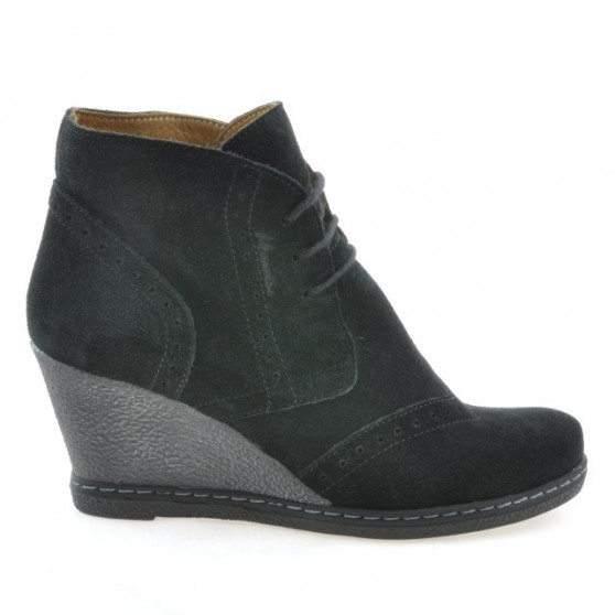 Botines mujer 3230-1 negro ante