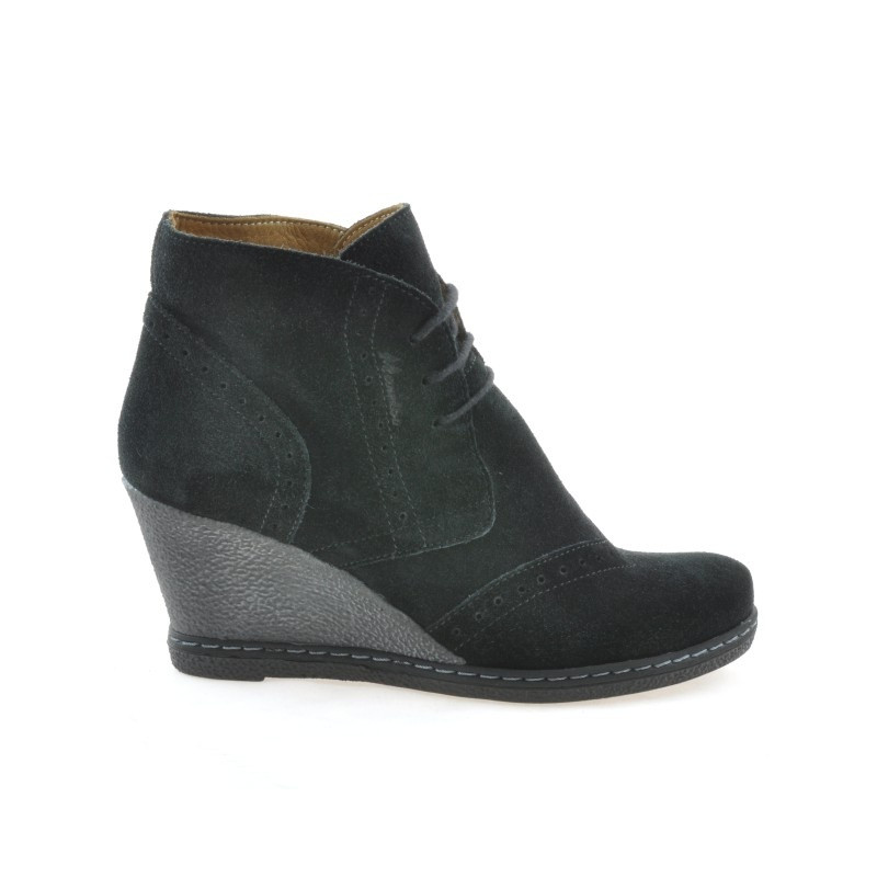 Botines mujer 3230-1 negro ante