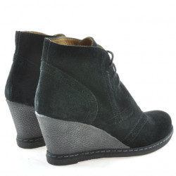 Botines mujer 3230-1 negro ante