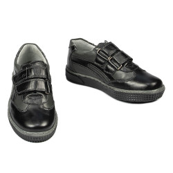 Zapatos para niños pequeños 16-2c negro+gris