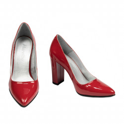 Zapatos elegantes de mujer 1261 charol rojo