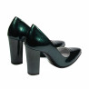 Zapatos elegantes de mujer 1261 charol verde perla