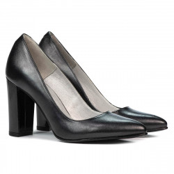 Zapatos elegantes de dama 1261 antracita nácar