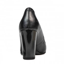 Zapatos elegantes de dama 1261 antracita nácar