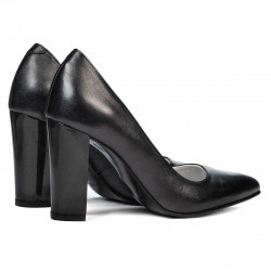 Zapatos elegantes de dama 1261 antracita nácar